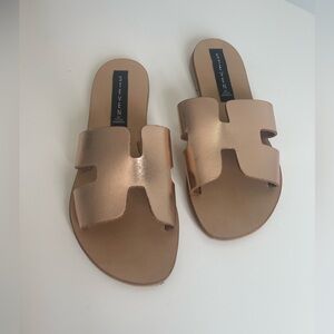 New Steven by Steve Madden Hayden Rose Gold Sandal 6.5 Woman’s